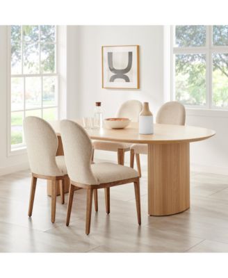 Nora Kanna Bottle Two Tone Tabletop Vase - White and Beech