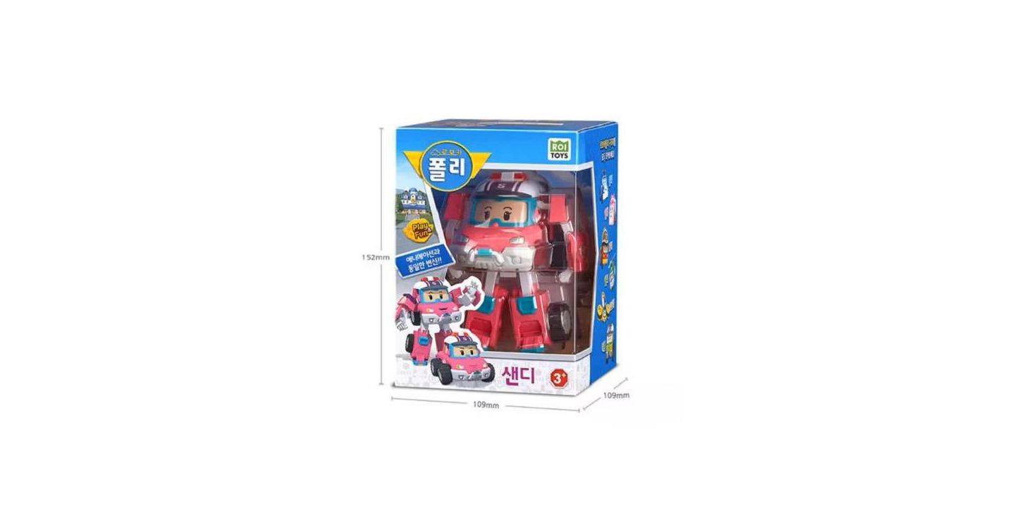 Детские фигурки Robocar Poli 4" Transforming Robot - Sandy Emergency Rescue Vehicle Action Figures Kids Educational Pretend Play Toy — фото 4