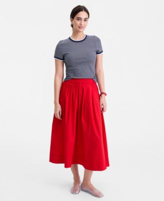 Women's Pull-On Midi Circle Skirt