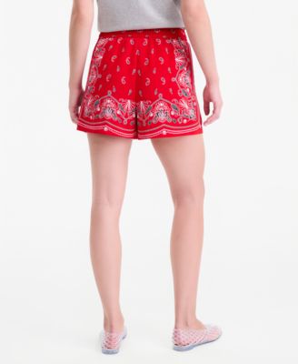Women's Bandana-Print Pull-On Shorts