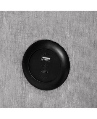 99" Modular Chenille L-Shaped Sectional Sofa and Chaise With USB/Type-C Ports and Side Pockets