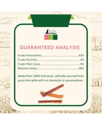 All-Natural Beef Bully Stick Dog Treats, Premium Snack, High Protein & Long-Lasting Chews – 6" Thick (3-Pack)