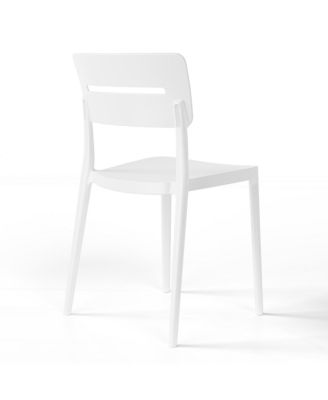 5-Piece Outdoor Indoor Round Metal Patio Dining Table Set With Stackable Patio Chairs