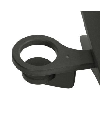 Kids Outdoor HDPE Plastic Adirondack Patio Chairs with Cup Holders (Set of 2)