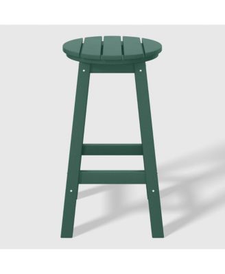 24" HDPE Outdoor Patio Round Counter Height Bar Stool