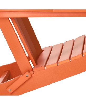 All-Weather Contoured Outdoor Poly Folding Adirondack Chair (Set of 8)