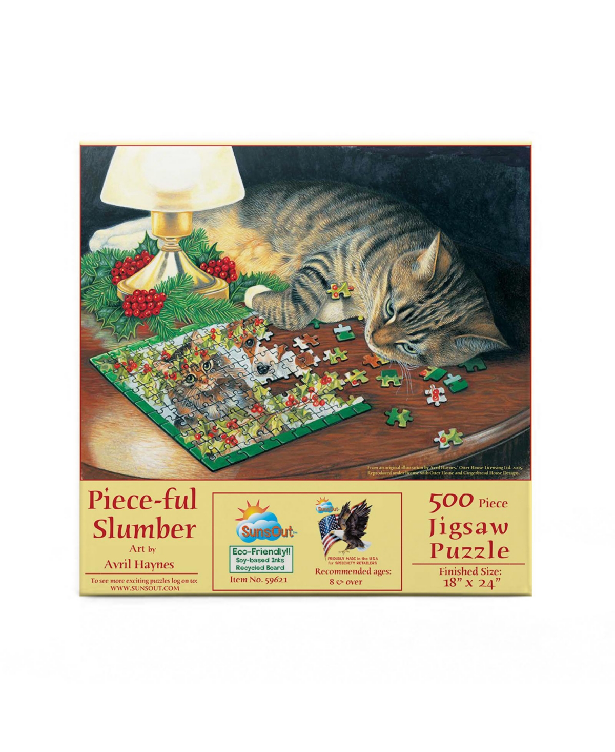 SunsOut Piece-ful Slumber 500 piece Jigsaw Puzzle for Adults
