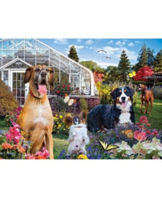 Conservatory Garden Canines 1000 piece Jigsaw Puzzle for Adults