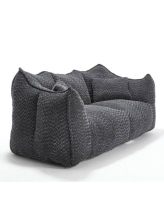 Plush Beanbag Sofa with Foam Core for Two