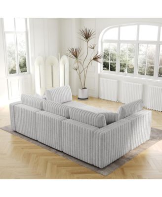 6-Person U-Shaped Sofa with Ottoman, Modern Comfort and Style, 106.3" x 30.7