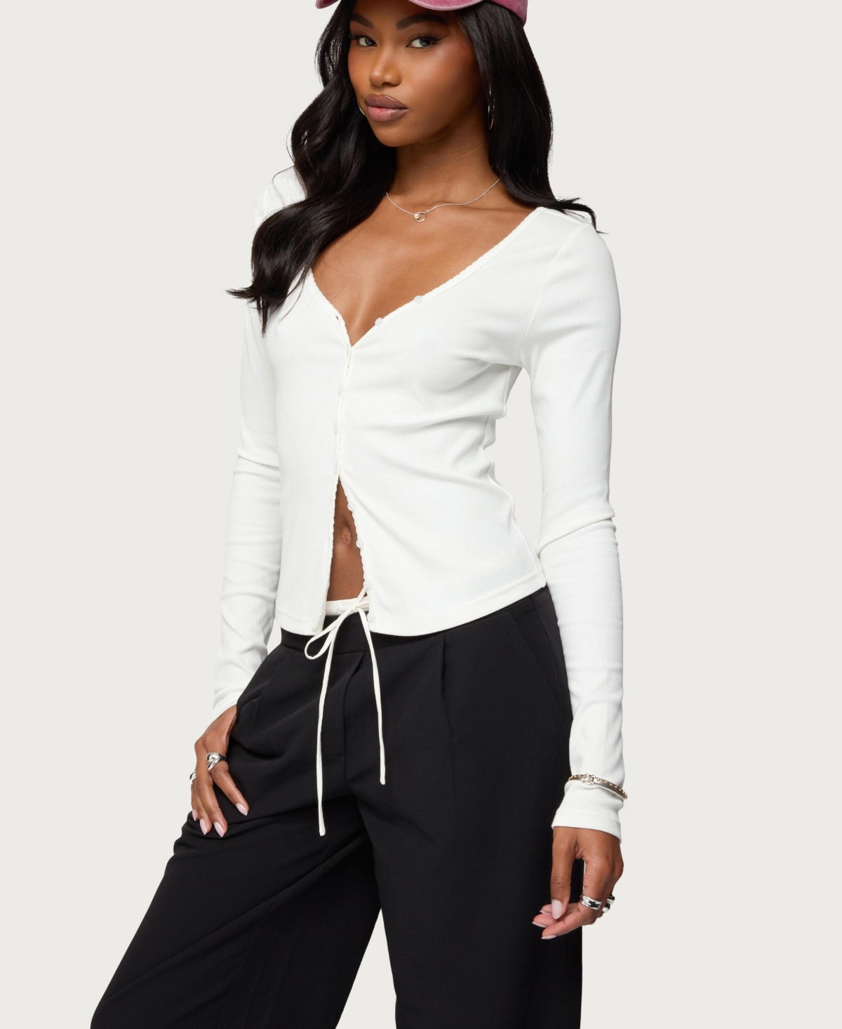 Edikted Women's Tanya Button Up Cardigan