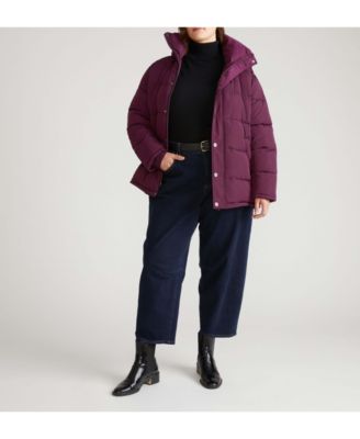 Plus Size Rainier Short Hooded Puffer