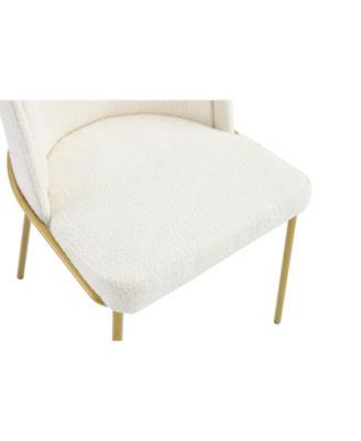 Modern Dining Chairs Set of 2, White and Brown, Comfort and Style