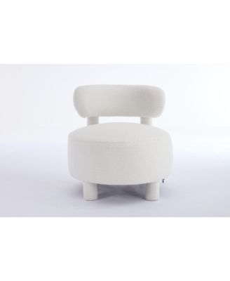 Teddy Fabric Armless Accent Chair