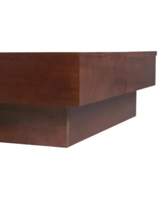 Acacia Wood Coffee Table - Retro Style with Storage