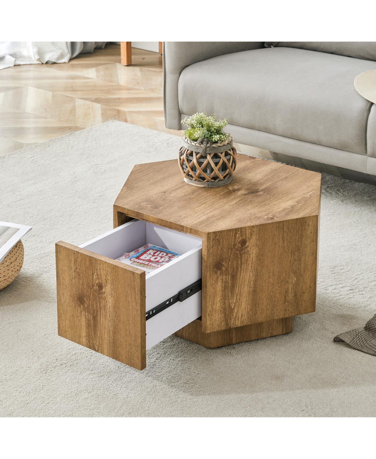 Streamdale Furniture Hexagonal Coffee Table with Drawers