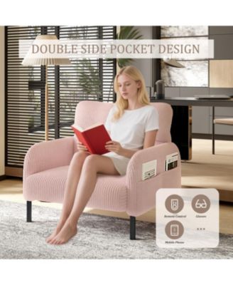 Corduroy Wide Seat Chair - Living Room/Bedroom