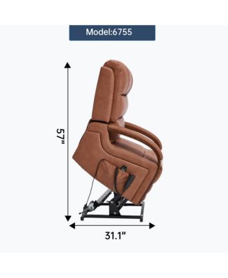 Power Leatheraire Lift Recliner w/ Heat & Massage