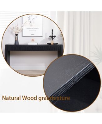 Modern Black Console Table with 4 Drawers – 59.2" Entryway Table with Storage