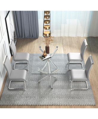 Modern PU Leather Dining Chairs (Set of 4)