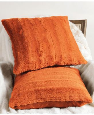 Faux-Fur 2-Pack Decorative Pillows, 20" x 20"