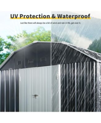 10&#39;x12&#39; Metal Storage Shed with Lockable Doors