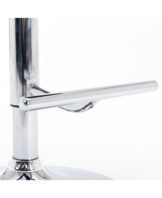 Streamdale Swivel Velvet Barstools, Adjustable Height, Chrome Base, Set of 2