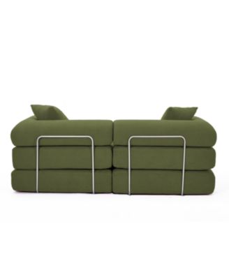 Modular Corduroy Sofa Bed - Green