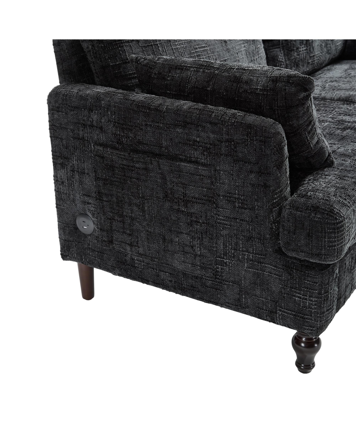 Streamdale Furniture Modern Chenille 2-Seater Sofa w/ Led