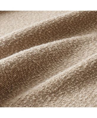 Boucle Convertible Sectional Sofa with Ottoman - Coffee