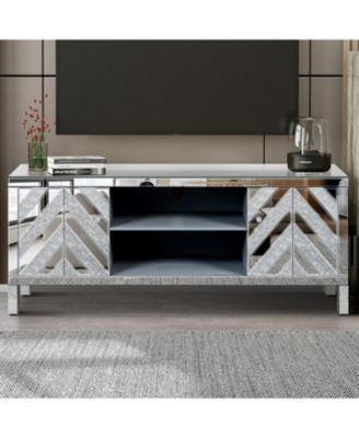 Sparkling Mirrored TV Stand for 65" TVs