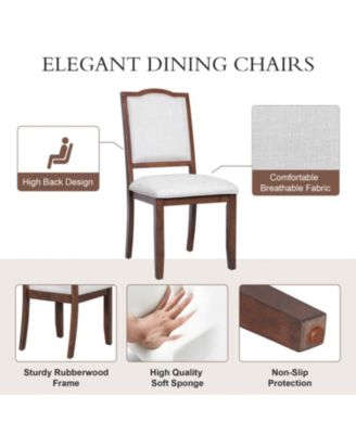 Farmhouse Upholstered Dining Chairs Set of 4