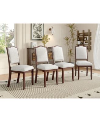 Farmhouse Upholstered Dining Chairs Set of 4