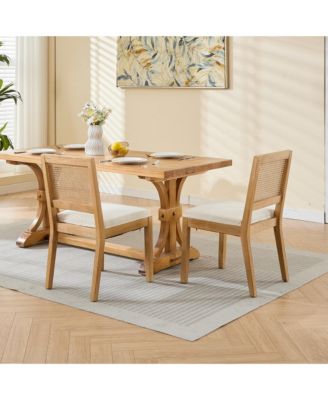 Streamdale Farmhouse Rattan Dining Chairs, Set of 2