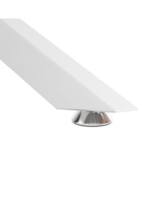 Rectangle Clear Glass Coffee Table with Metal Legs