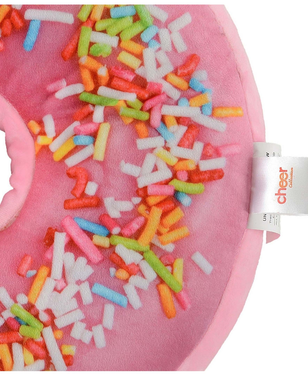 Cheer Collection Reversible Photoreal Donut Decorative Pillow, 16" Round