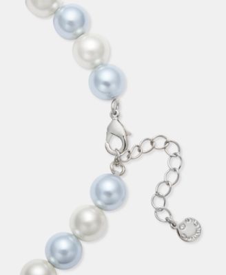 Imitation Pearl Collar Necklace, 16" + 2" extender