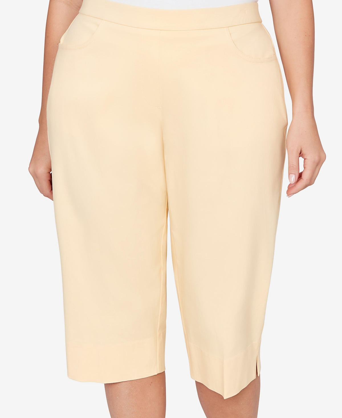 Alfred Dunner Plus Classic Pastel Millenium Allure Clamdigger Pants