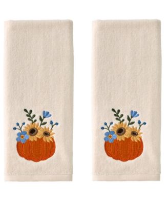 Pumpkin Bouquet Hand Towel, Set of 2