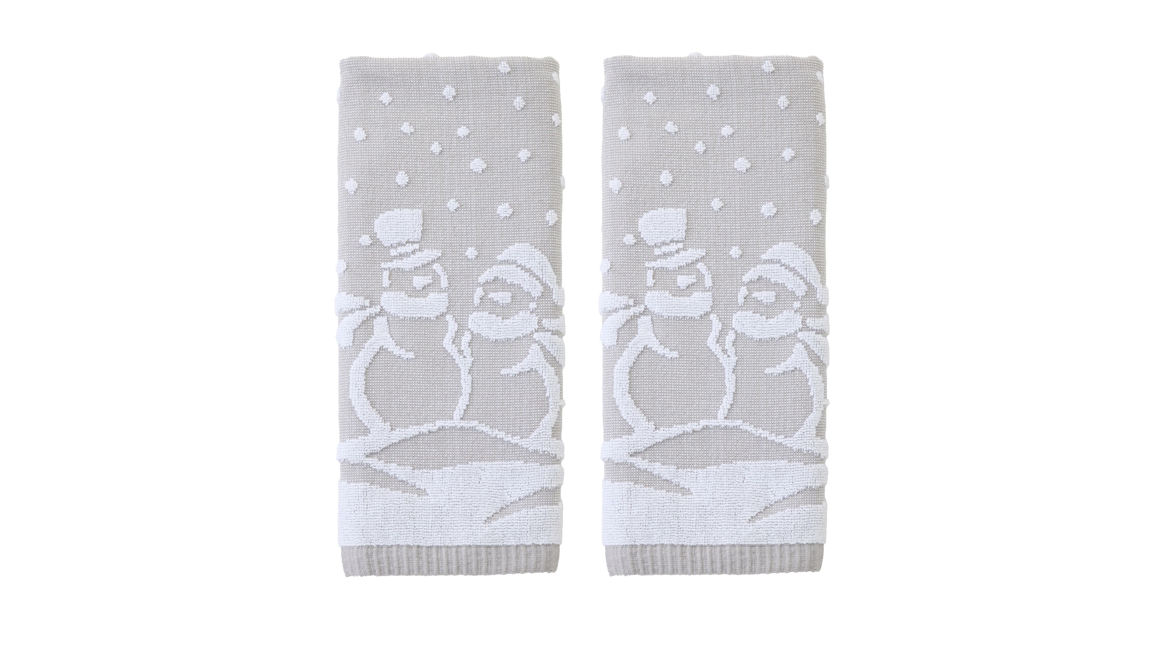Skl Home Scenic Snowmen Jacquard Hand Towel, Set of 2