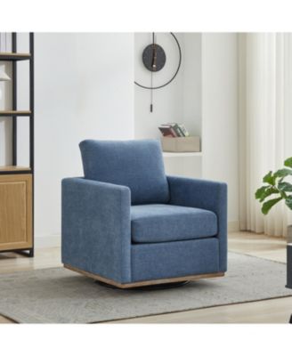 30.7" Swivel Accent Chair - Blue