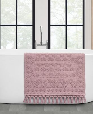 Nellore Fringe Cotton Bath Rug, 24" x 64"