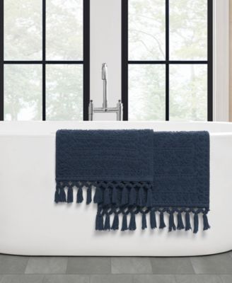 French Connection Nellore Fringe Cotton 2-Pc. Bath Rug Set