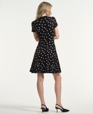 Women's Polka Dot Flare Dress
