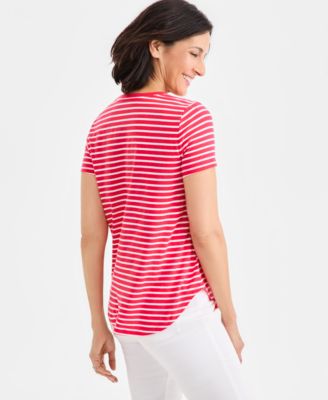 Women's Printed Short-Sleeve Crewneck Top