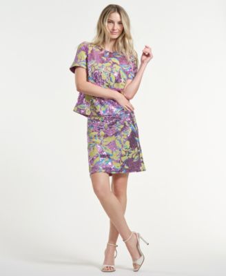 Women's Crewneck Sequin Top