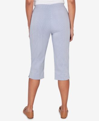 Women's Classic Stretch Stripe Clamdigger Capri Pants