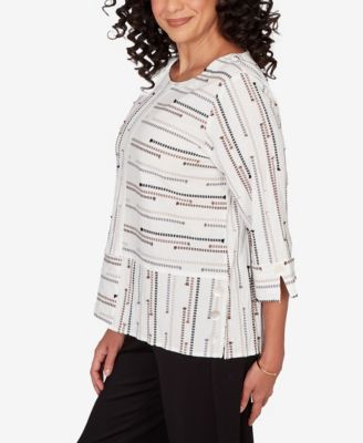 Women's Classic Spliced Jacquard Stripe Top