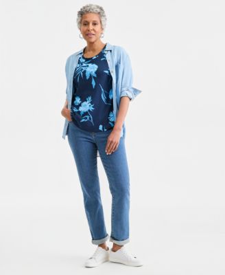 Women's Printed Short-Sleeve Crewneck T-Shirt