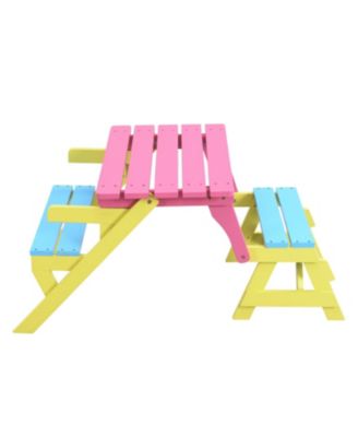 KID'S MULTI-FUNCTIONAL ARM CHAIR, TABLE+ 2 BENCHES (All-in-one)